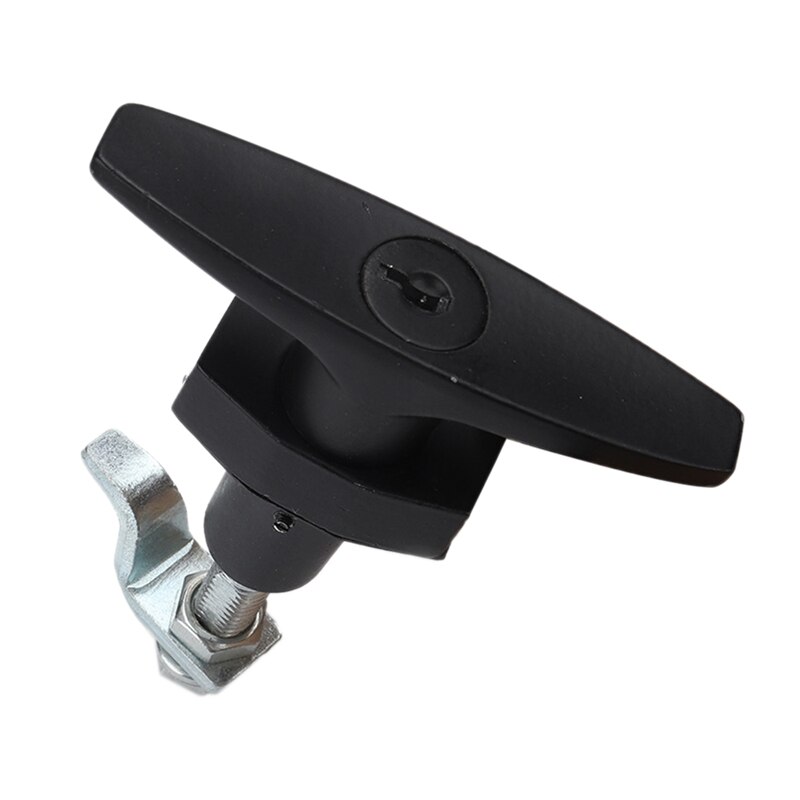 -Front Fixing Handle Lock Tool with Keys T-Shape Lock Zinc Alloy with Key Parts Set Kit for Caravan