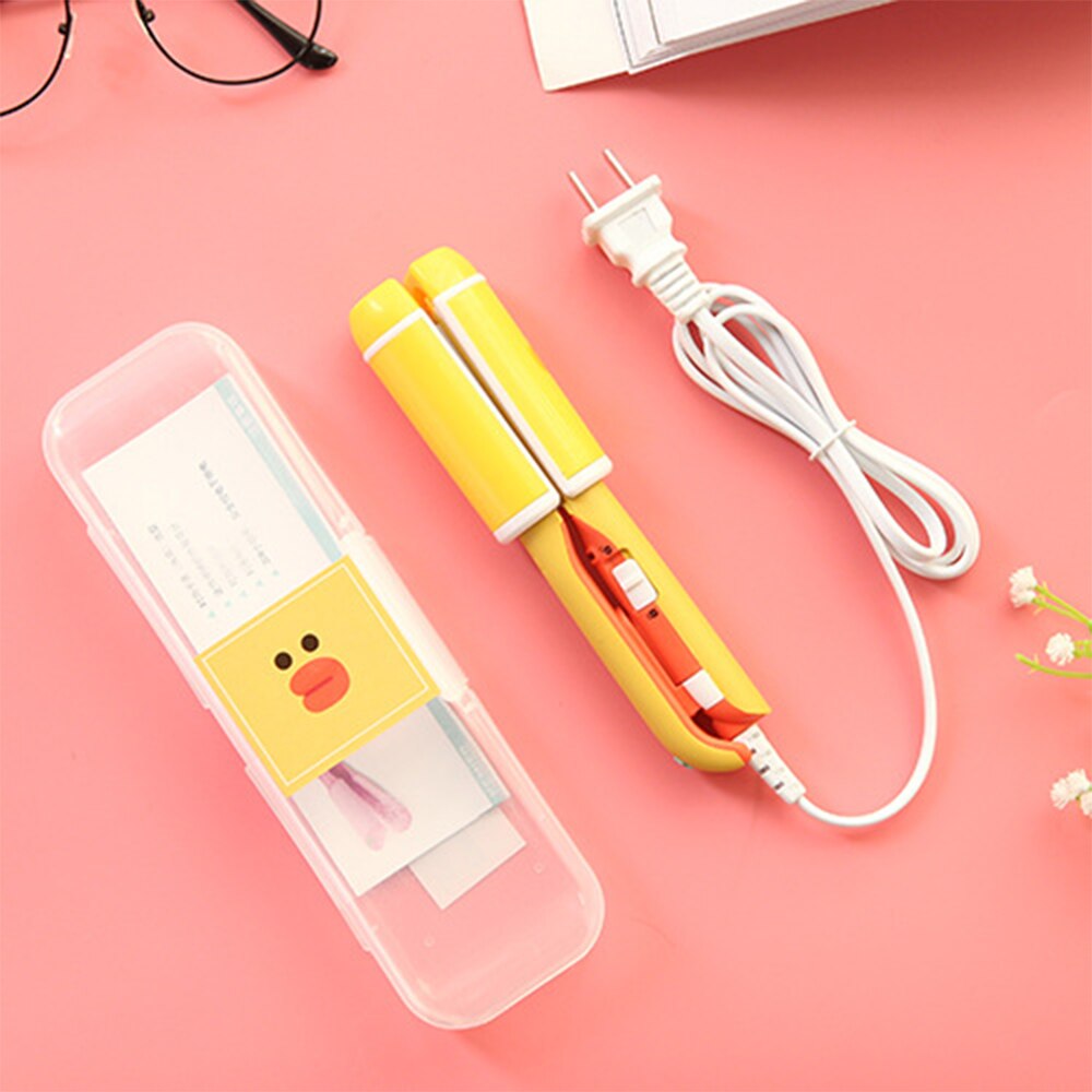 Mini Cartoon Electric Splint Straight Rolling Dual-purpose Hair Perm Curling Stick Child Kids Hair Straightening Board: Orange