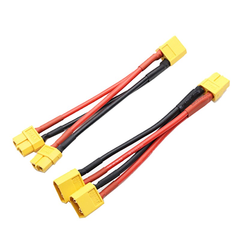 XT60 Parallel Battery Connector Male/Female Cable Dual Extension Y Splitter/ 3-Way 14AWG Silicone Wire