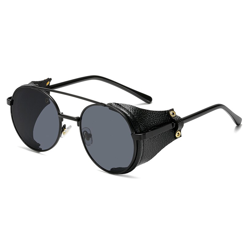 Steampunk solbriller mærke kvinder mænd vintage runde solbriller luksus solbriller  uv400 briller oculos de sol: 01
