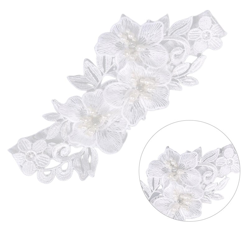 2pcs/set Wedding Garters Lace Embroidery Floral Sexy Garters For Women/Bride Thigh Ring Bridal Elastic Leg Garter: 6