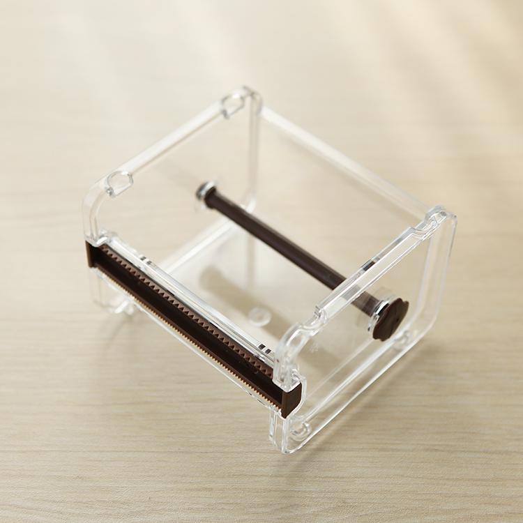 Papirvarer mærkat kvitteringsbokse washi tape dispenser washi tape opbevaring washi tape arrangør tape holder: Brun
