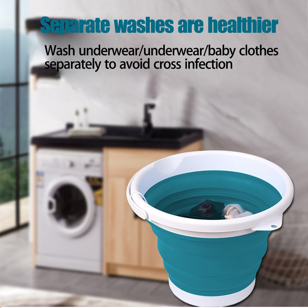 Draagbare mini turbo wasmachine met opvouwbare, op usb-aangedreven wasmachine, opvouwbare wastrommel wasmachine