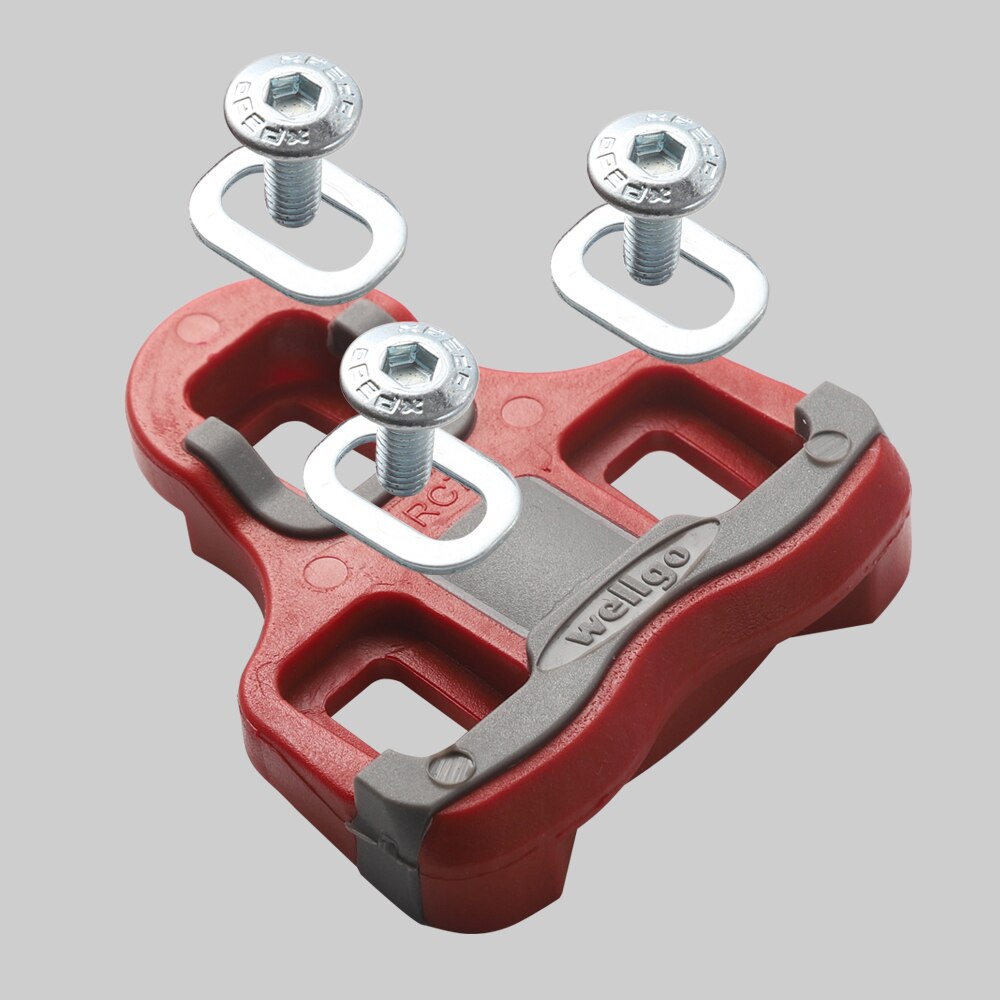 Wellgo Bicycle Pedals Cleats Accessories RC7 Black/Red road bike shoes Cleats Locking Plate / Splint compatible with LOOK KEO