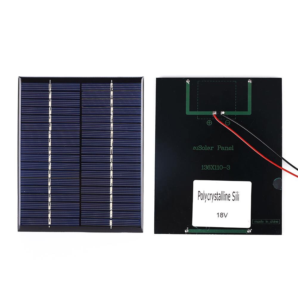 18V Energiebesparende Zonnepaneel 110 × 136 × 3.0Mm Mini