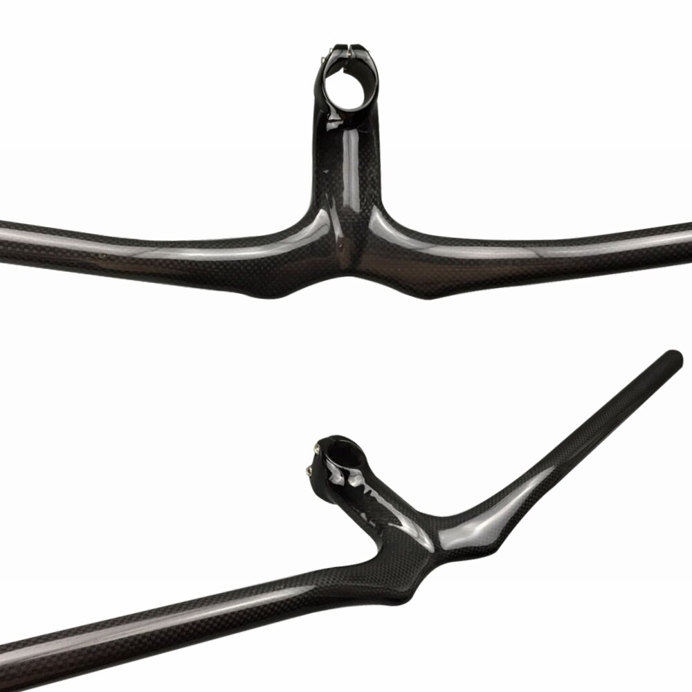 Glossy/Matte 3 K Carbon Mountainbike Stijging Stuur Geïntegreerde Stuurpen MTB Fietsen Onderdelen: Glossy