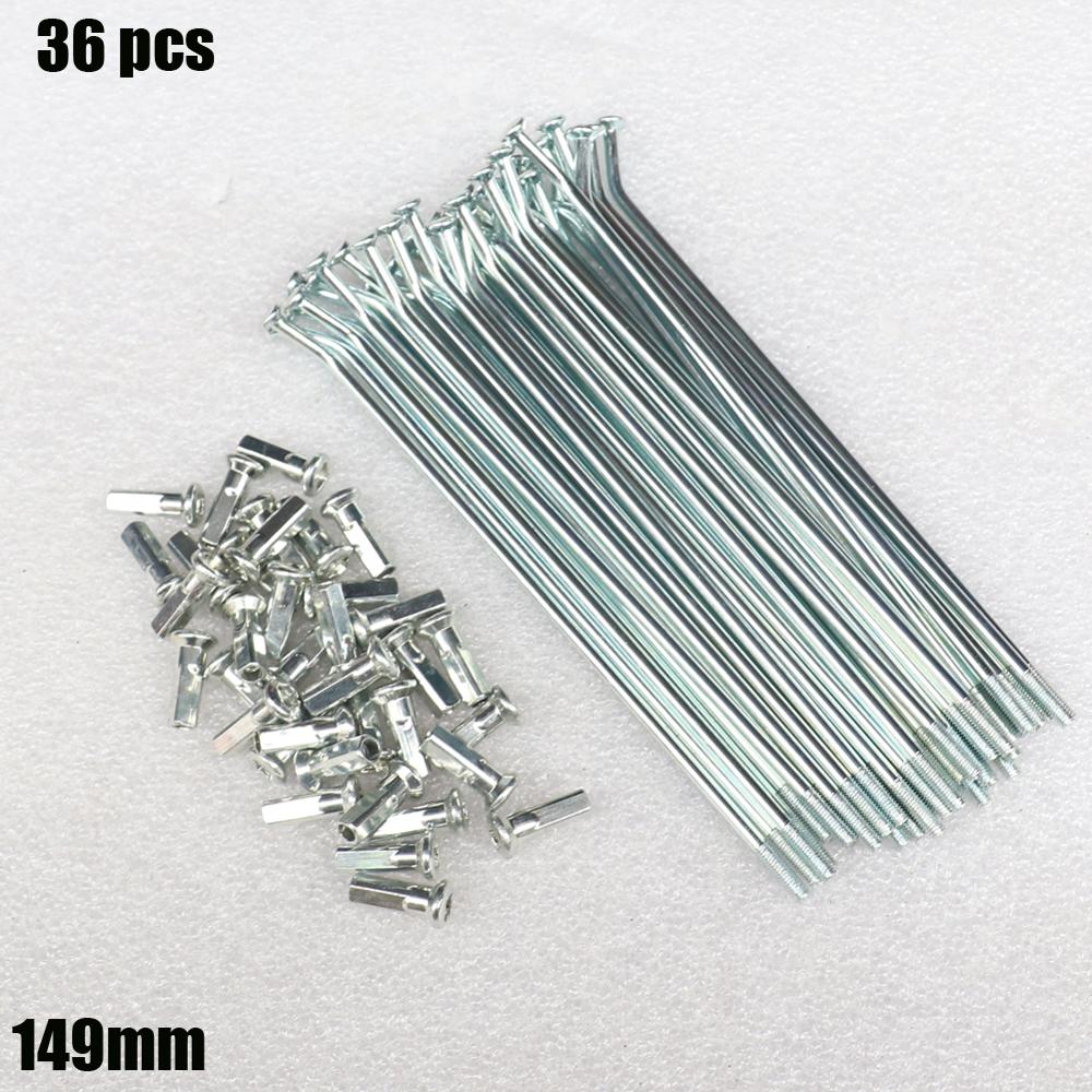 36 pcs Motorcycle spokes 146mm 149mm 153mm 9G Bicycle motorcycle electric bicycle spokes 3.5mm Bicycle spokes