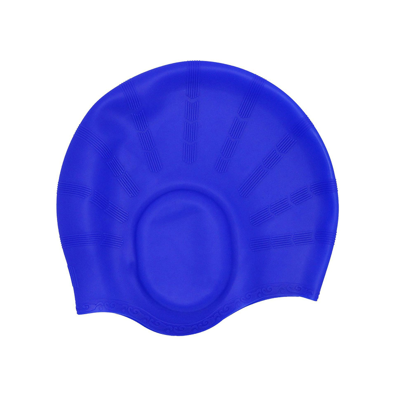 Volwassenen Hoge Elastische Zwemmutsen Mannen Vrouwen Waterdicht Zwembad Cap Protect Oren Lang Haar Grote Siliconen Duik Zwemmuts: Light Grey