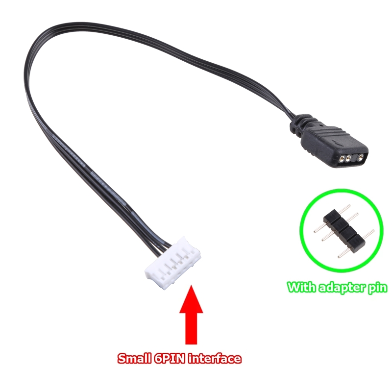 Pin do controlador 5V 3 do fã a 6pin 4Pin cabo 5V ARGB 3 P do adaptador de transferência a 4P 6P