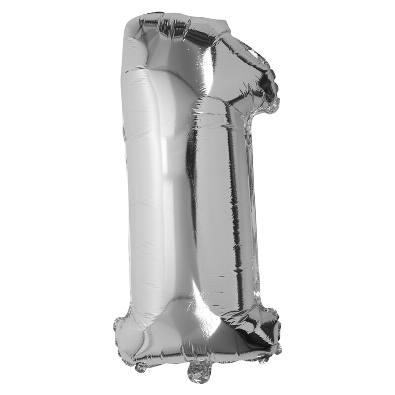 2 Pcs 32 Inch Number Foil Balloons Digit Air Balloons Happy Birthday Wedding Decoration Letter Balloon Event Party Silver 1 & 4