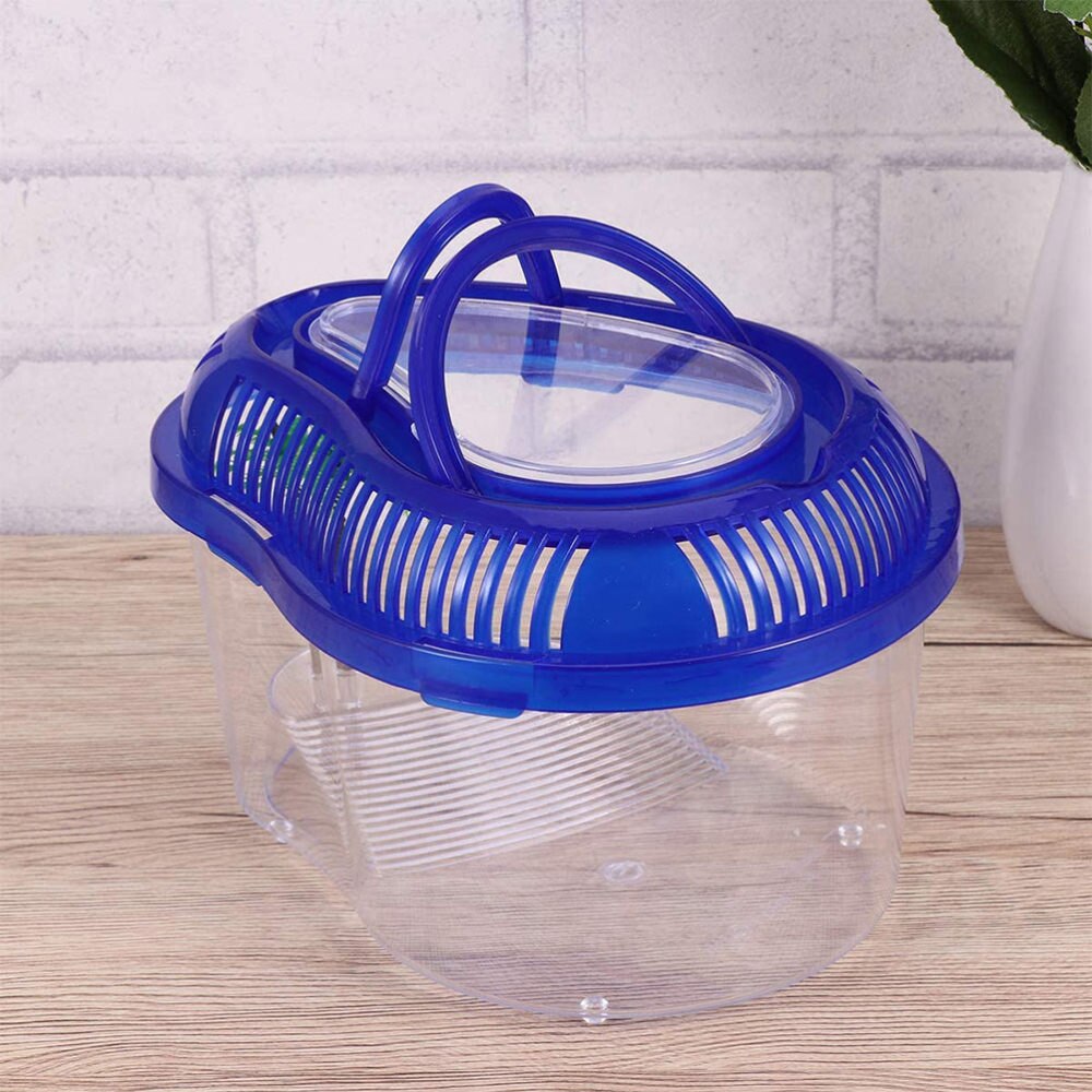 1pc schildpaddentank handvat deksel draagbare plastic kweekbak container voederhouder voor schildpadden