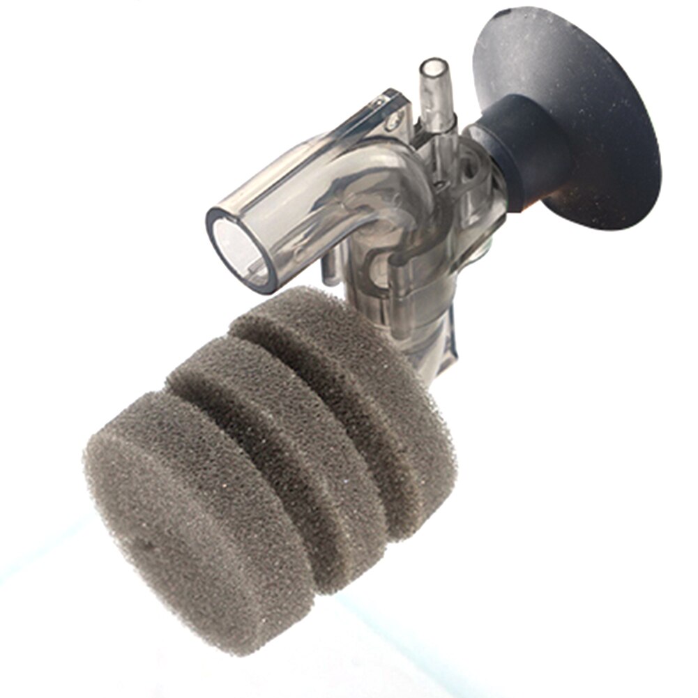 Mini With Suction Cup Fish Tank Filter Biochemical Sponge Reduce Noise Easy Apply Manual Oxygen Increase Shrimp Cleaner Tool