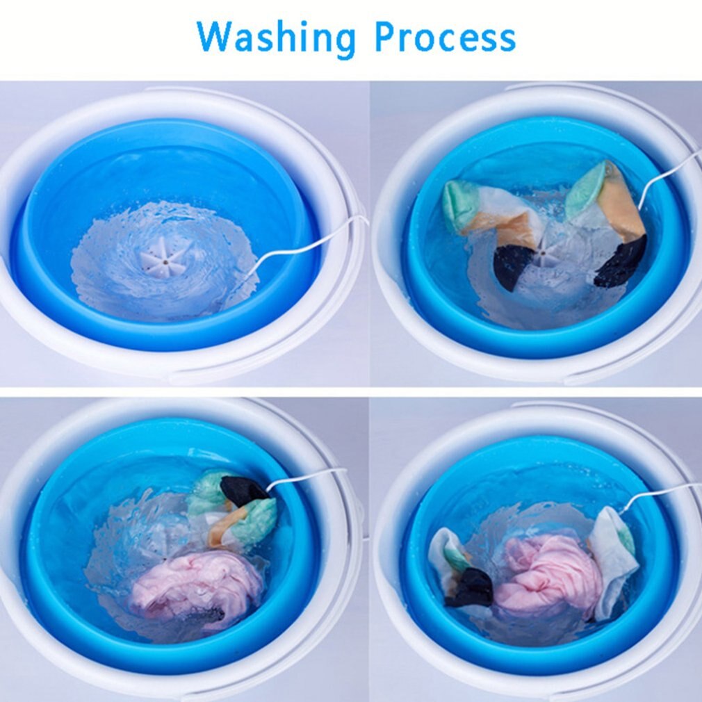 Ultrasonic folding bucket mini portable washing machine High frequency vibration cavitation super vibration wave Anti collision