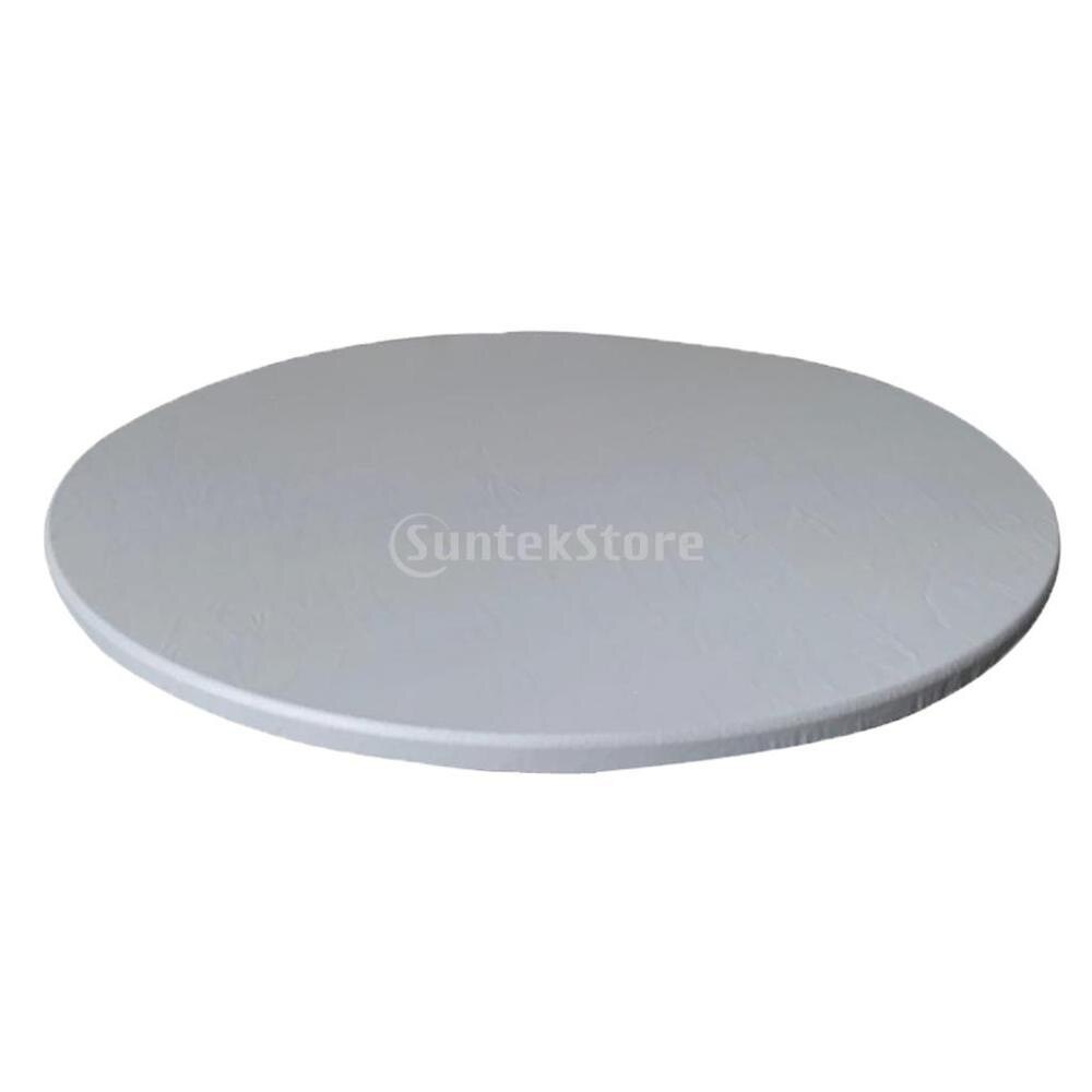 Cubierta elástica impermeable para mesa, Protector de tela, mantel redondo de poliéster, cubierta ajustable para mesa de Catering con borde elástico de 60-120cm: Gray  C 60cm