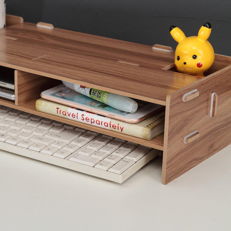 Multi-function Desktop Monitor Stand Computer Screen Riser Wood Shelf Plinth Strong Laptop Stand Desk Holder For Notebook TV