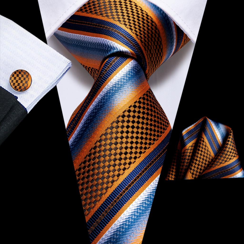 WE Fashion stropdas met jacquard print blauw