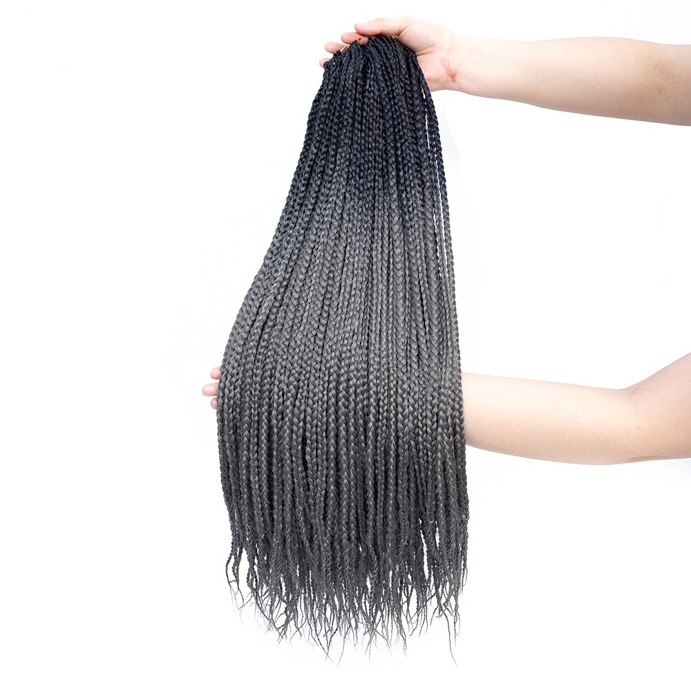 Box Braids 24Strands Senegalese Twist Braids Crochet Hair Extensions Ombre Colors 24inch Braiding Hair Youngther