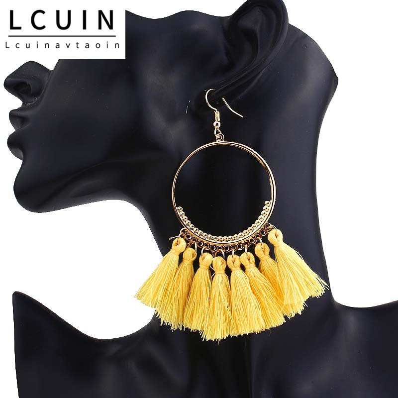 Earrings For Women Luxury Round Ball Earrings Wedding Charm Long Earringjewelry Bohemia