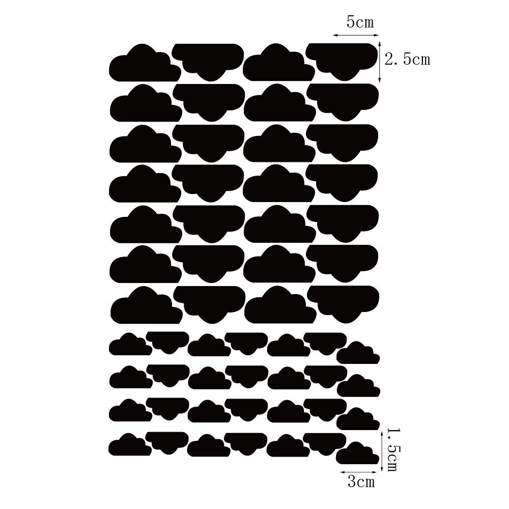 56Pcs White Clouds Wall Stickers Home Decor For Kids Room Decorative Baby Bedroom Nursery Cartoon Cute Sticker