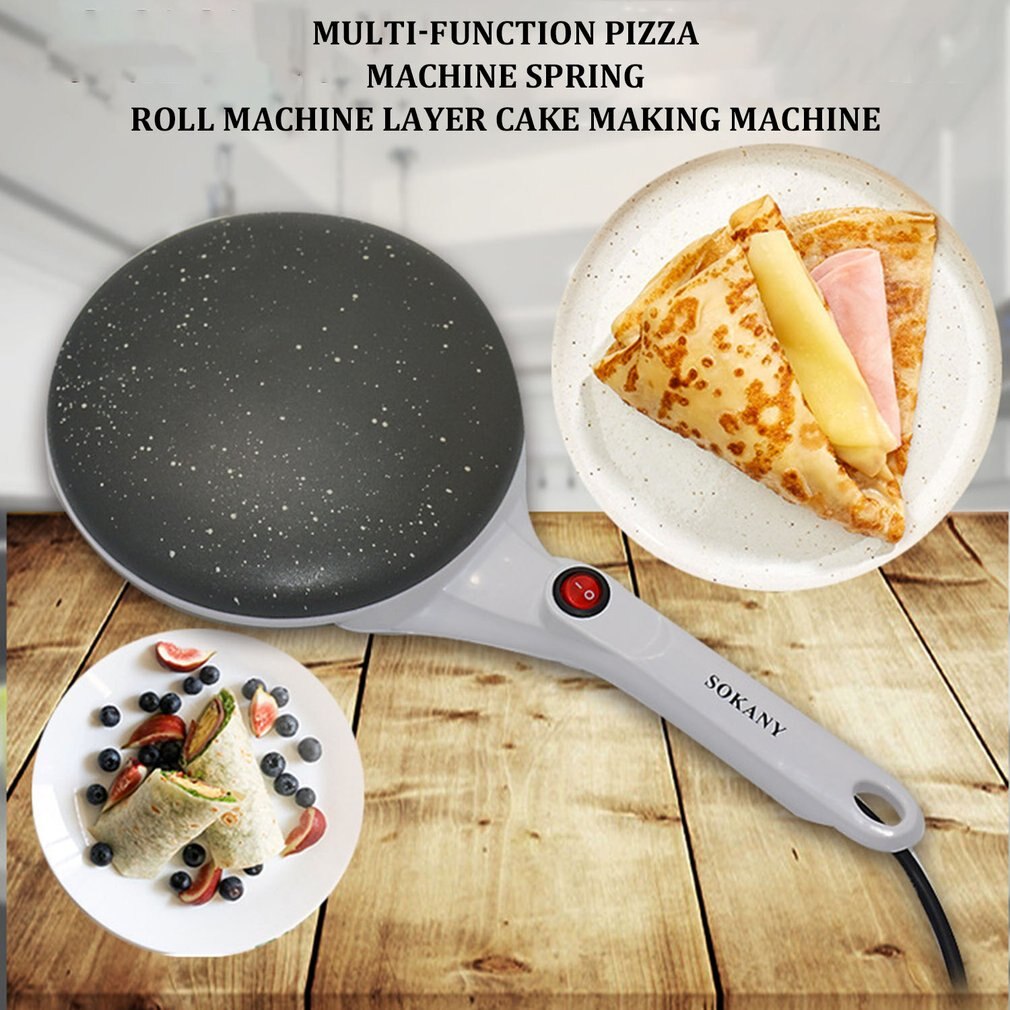 Pizzamaskin vårkaksmaskin hushålls elektrisk kakpanna vårrulle hud pannkakapott mini kakmaskin