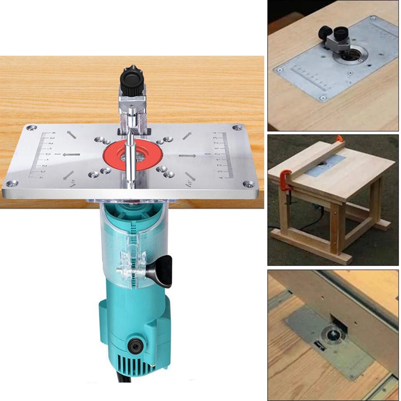 Table de fraisage pour routeur, Machine de découpe, ciseleur établi de travail, planche rabattable, Table de routeur en aluminium, plaque d&#39;insertion