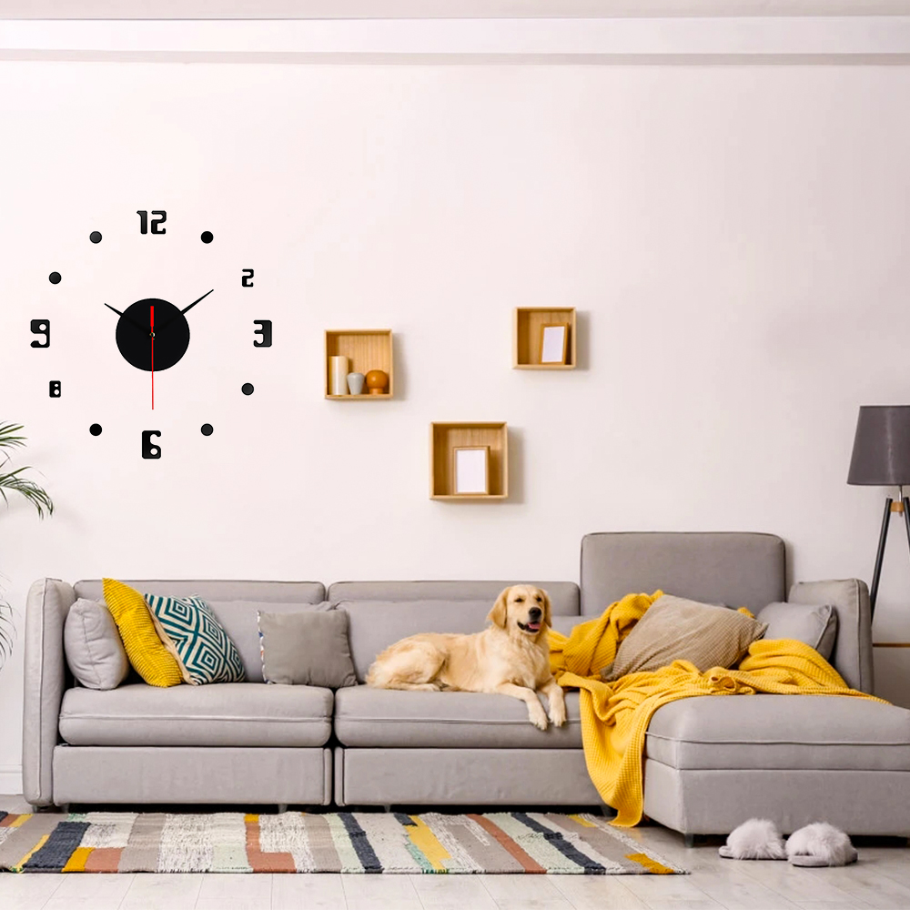 Wall Clock 3d DIY Mute Wall Clock Acrylic Mirror Sticker Quartz Watch Wall Hanging Clock Art Sticker Decal Home Decor