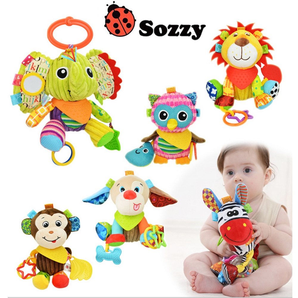 Authorized Authentic SOZZY 7 Designs Multi Function Baby Rattle Bell Infant Baby Crib Stroller Hanging Toy