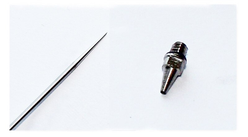 ABEST cuerpo de aerógrafo accesorios piezas de repuesto 0,5mm aguja y boquilla