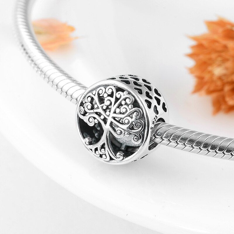 Nova alta qualidade 925 sterling silver família é onde o amor cresce contas caber original europeu charme pulseira jóias fazendo