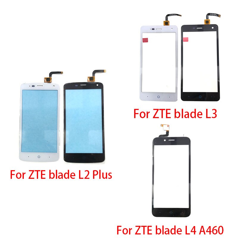 Panel de lente de vidrio exterior con Sensor de Digitalizador de pantalla táctil para ZTE Blade L2 L3 L4 L5 Plus
