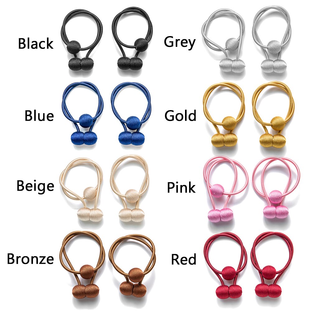 2 pezzi tiranti per tende magnetici forte magnetico casa multicolori holdback tenda cravatta fibbia clip senza punzonatura cinghie decorazioni fai da te