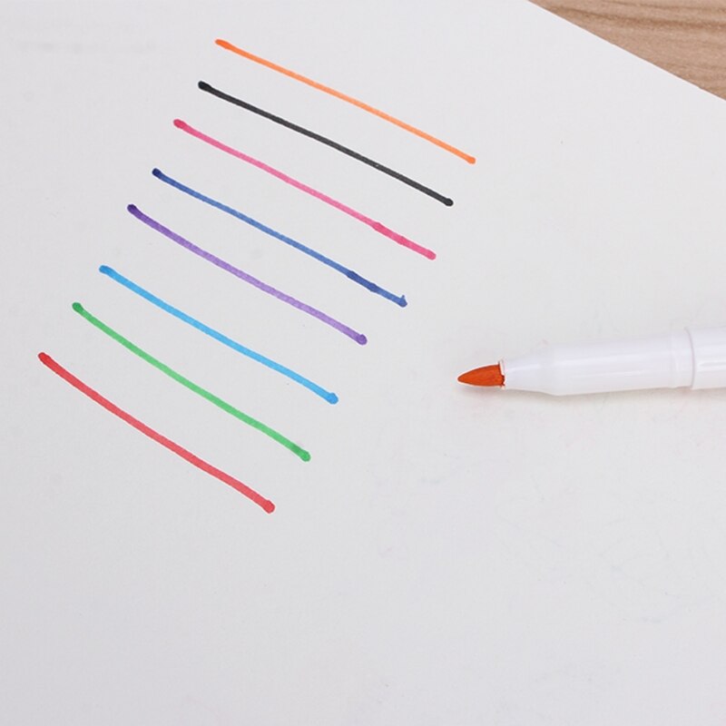 8 Kleuren Wipeable Glas Venster Whiteboard Marker Pen Winkel Auto Decorating Tool