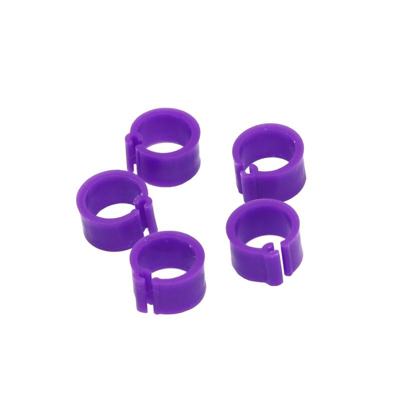 200 Pcs 8 MM Birds Pigeon Foot Ring Color Identification Ring Opening Pigeon Foot Ring Pigeon Supplies Bird Tools: Purple