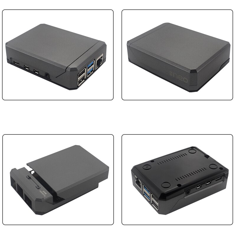 Voor argon neo voor raspberry  pi 4 behuizing aluminium metalen behuizing schuifnetisch deksel passieve koeling siliconen koellichaam