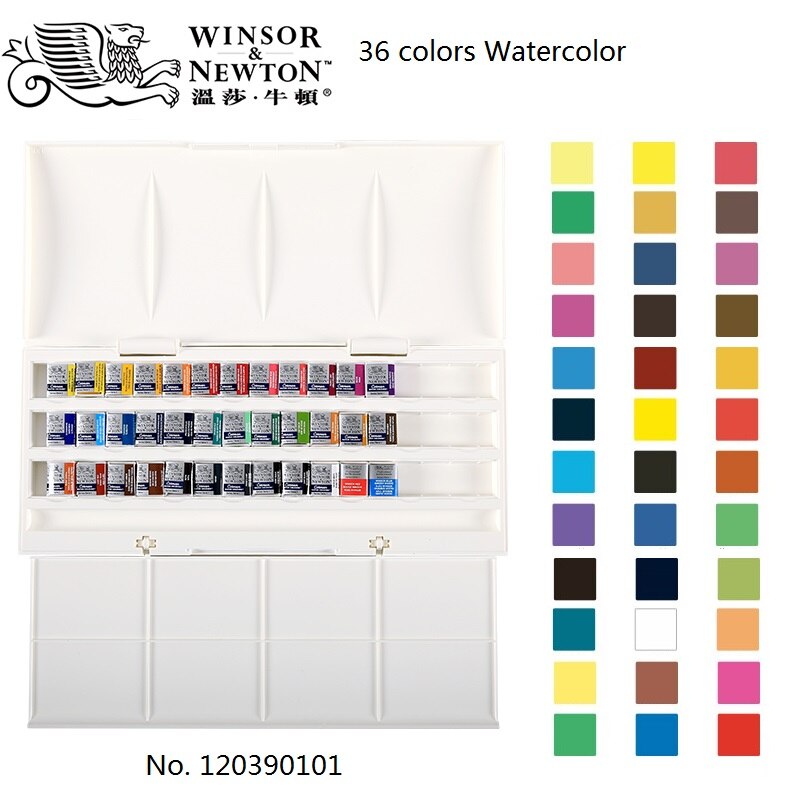 Winsor & Newton Cotman 8/12/24/36/45 Kleuren Half Pannen Effen Aquarel Verf Set pigment Kunst Levert