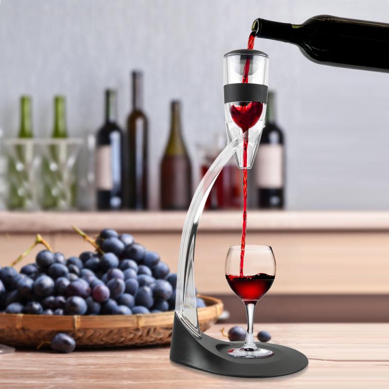 1Pc Dubbele Wijn Decanter Met Platte Bodem Wijn Decanter Manual Crystal Rode Wijn Decanter Thuis Bar Accessoires hwc