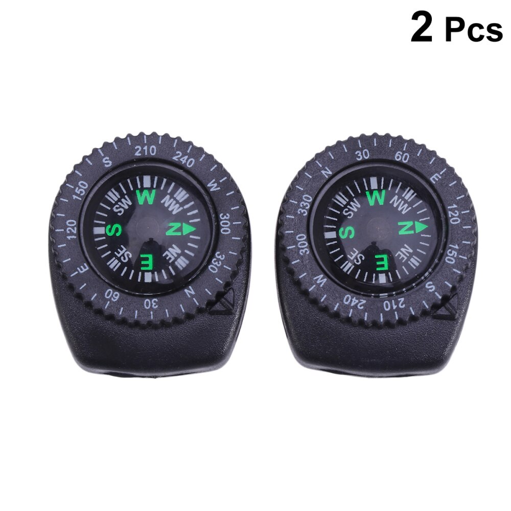 2PCS Portable Mini Plastic Detachable Compass Portable Outdoor Camping Compass for Watch: Default Title