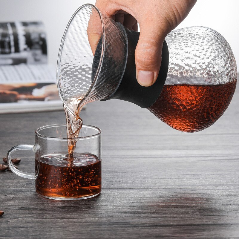 Glass Coffee Kettle with Stainless Steel Filter Drip Brewing Brewer Coffee Pot Dripper Barista Pour Over Coffee Maker