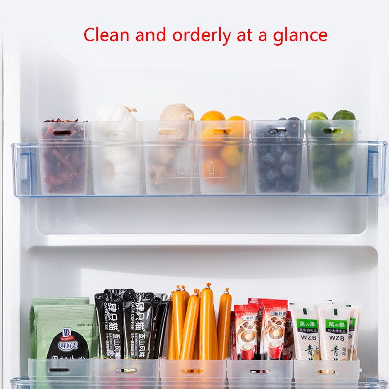 Refrigerator Side Door Classification Storage Box Kitchen Pantry Cabinet Food Container Organizer for Fruit Yogurt Snacks Home