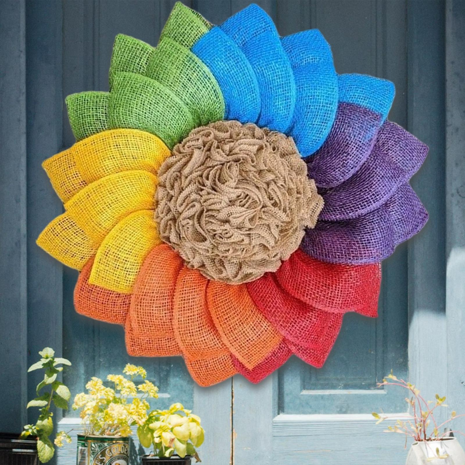 40cm Front Door Wreath Artificial Flower Floral Garland Window Party Wedding