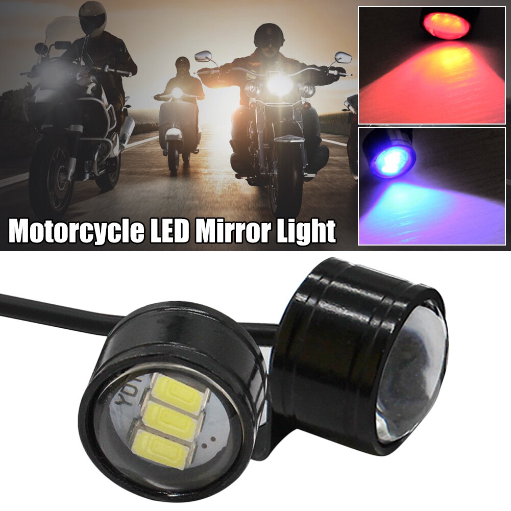 12V Motorcycle LED Eagle Eye Light DRL Daytime Running Light Reverse Parking Signal Yellow Sky Blue Red Eagle Eye Light LED