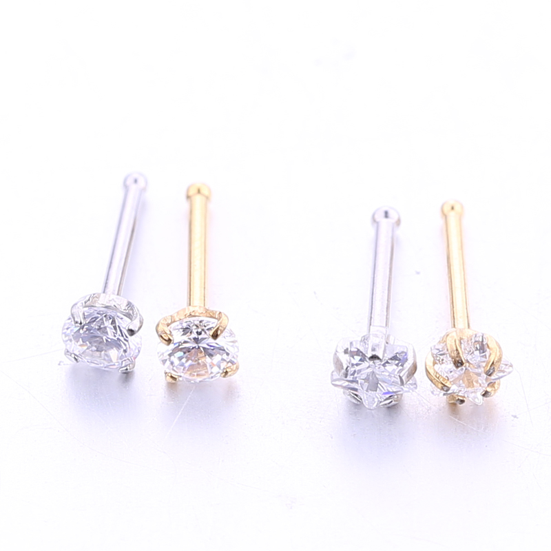 2-5PCS/PACK 20G Nose Studs Rings Silver Gold Body Piercing jewelry Small Earrings For Women Gilrs