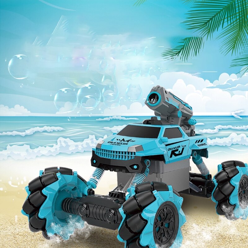 2.4GHz Remote Control Car 360 °Rotating RC Off Road Drifting Truck Radio Crawler Bubble Machine for Kids Gi