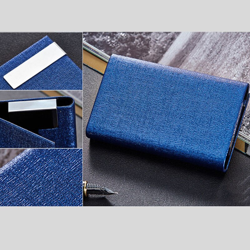 Aluminium Business Credit Card Holder Travel Leather Bank Cardholder Men ID Name Card Case Rfid wallet blocking