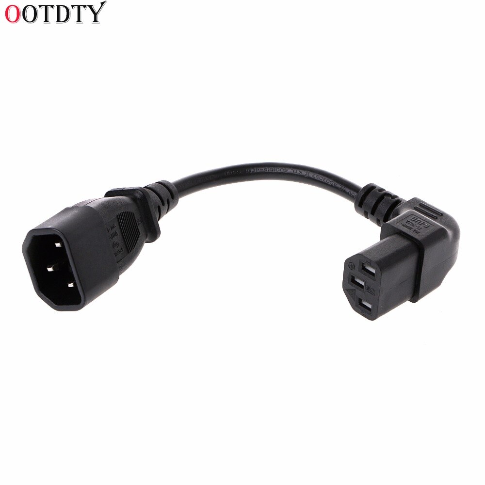 Male to Female C14 C13 PLug PDU Extension Power Cable Connector Right Angle