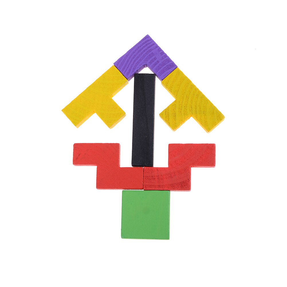 Tangram cerebro Teaser rompecabezas madera Tetris juguete juego de niños rompecabezas tablero juguete educativo juguetes de madera para niños 9x9x0,8 cm