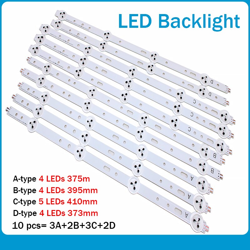 10 Pieces/lot 40D1333B 40L1333B 40PFL3208T LTA400HM23 LED backlight bar SVS400A73 4LED A B D 5LED C type Rev.4 120622