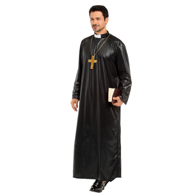 Adulte Noble homme d'église missionnaire prêtre Costume Cosplay pour hommes fête pâques Halloween Costumes déguisement