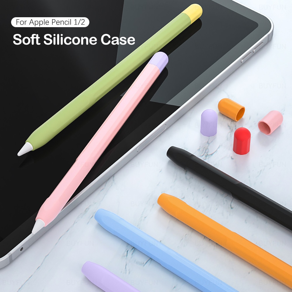 Dla Apple Pencil 1/2 Case piórnik Tablet Touch Stylus Pen pokrowiec ochronny na Apple Pencil 2 1st 2nd miękki silikonowy futerał