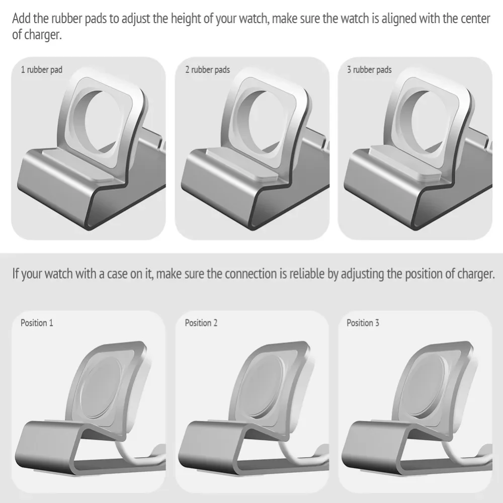 Metall-Ladeständer für Apple Watch Dock Station, Ladehalter aus Aluminiumlegierung für IWatch Ultra 10/9/SE/8/7/6/5/4 Halterung